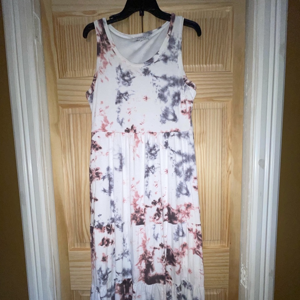 Gilli tiered tie-dye dress size large